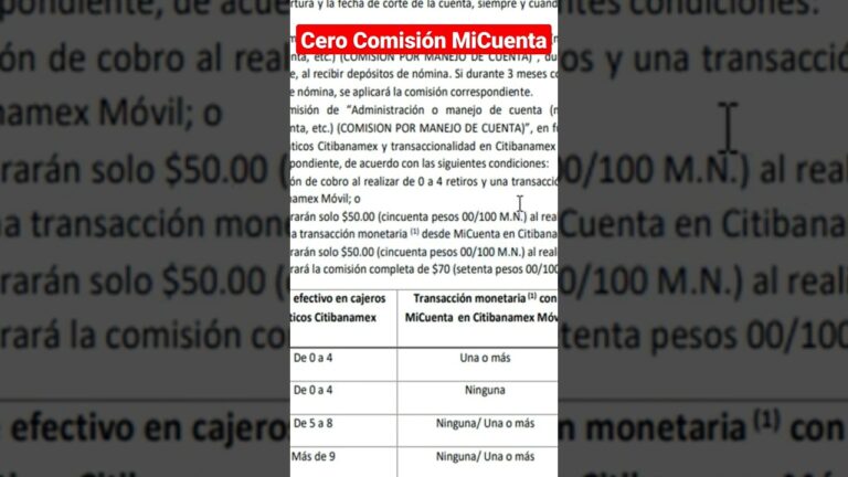 Reduciendo la Comision por Manejo de Cuenta en Banamex
