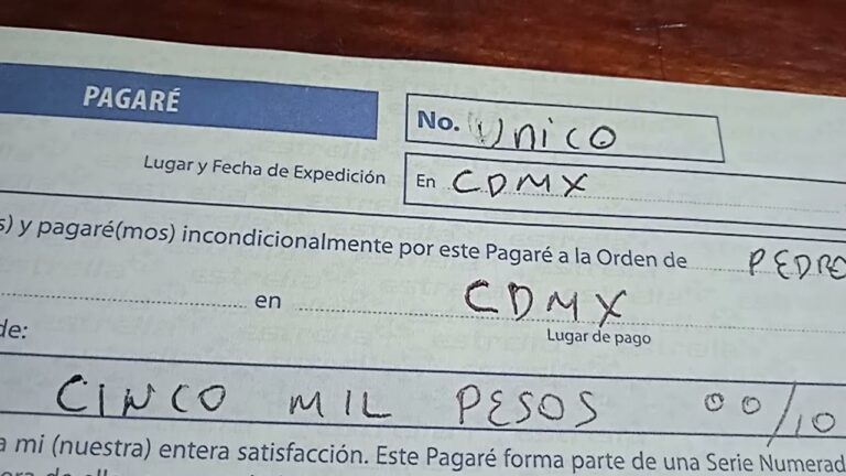 Gu&iacute;a completa sobre el formato pagar&eacute; en M&eacute;xico