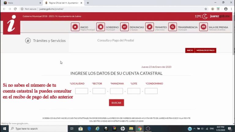 Consulta Predial por Nombre en Ciudad Ju&aacute;rez