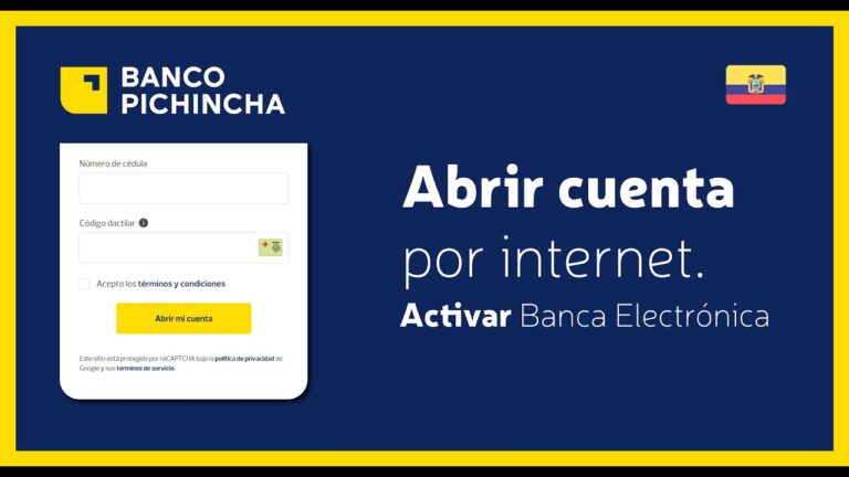 Abre tu cuenta en Banco Pichincha en 10 minutos