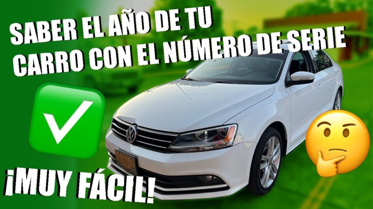 C&oacute;mo determinar el a&ntilde;o de tu carro