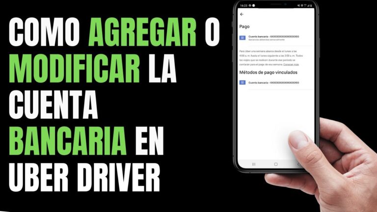 Cómo añadir una cuenta bancaria en Uber