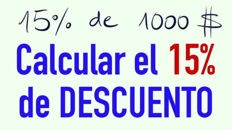 Cálculo del 15% de 1000