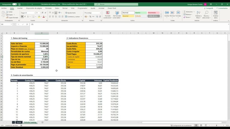 Simulador de Leasing de Automóviles: Optimiza tu Decisión Financiera